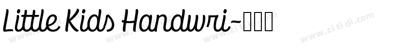 Little Kids Handwri字体转换